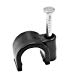 5mm Black Round Cable Clips (100 Pack)