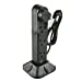Surge Protected UK Extension Socket Tower Black - 8 Gang
