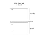 12V 12Ah Sealed Lead Acid Battery