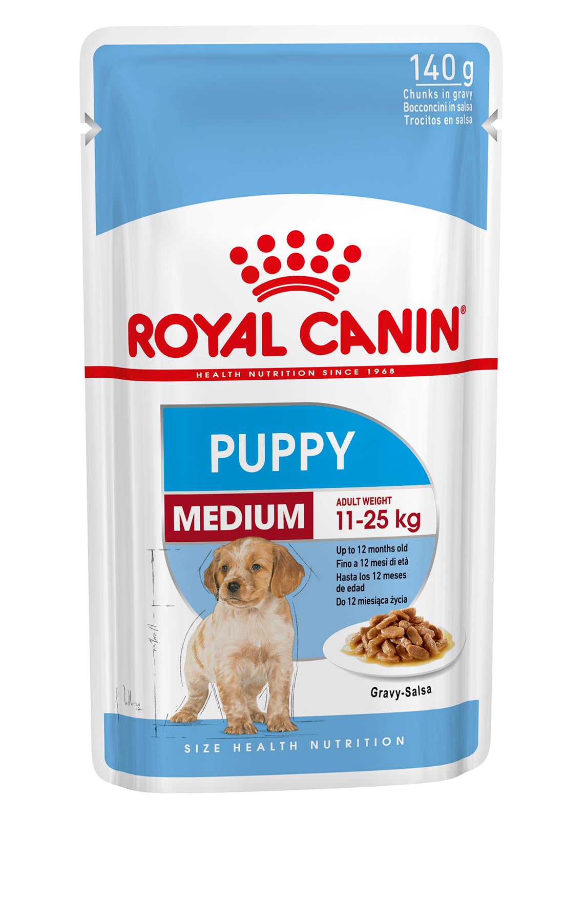 Medium Puppy in Gravy Wet Food, 140g x 10 Pack