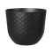 Fuente Grains 30cm Round Plastic Indoor & Outdoor Plant Pot - Onyx Black