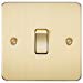 13A Switched Fused Spur Unit Flat Plate - Brushed Chrome