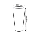 Pure 50cm Straight Round High Plastic Indoor & Outdoor Plant Pot - White