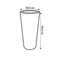 Pure 50cm Straight Round High Plastic Indoor & Outdoor Plant Pot - White