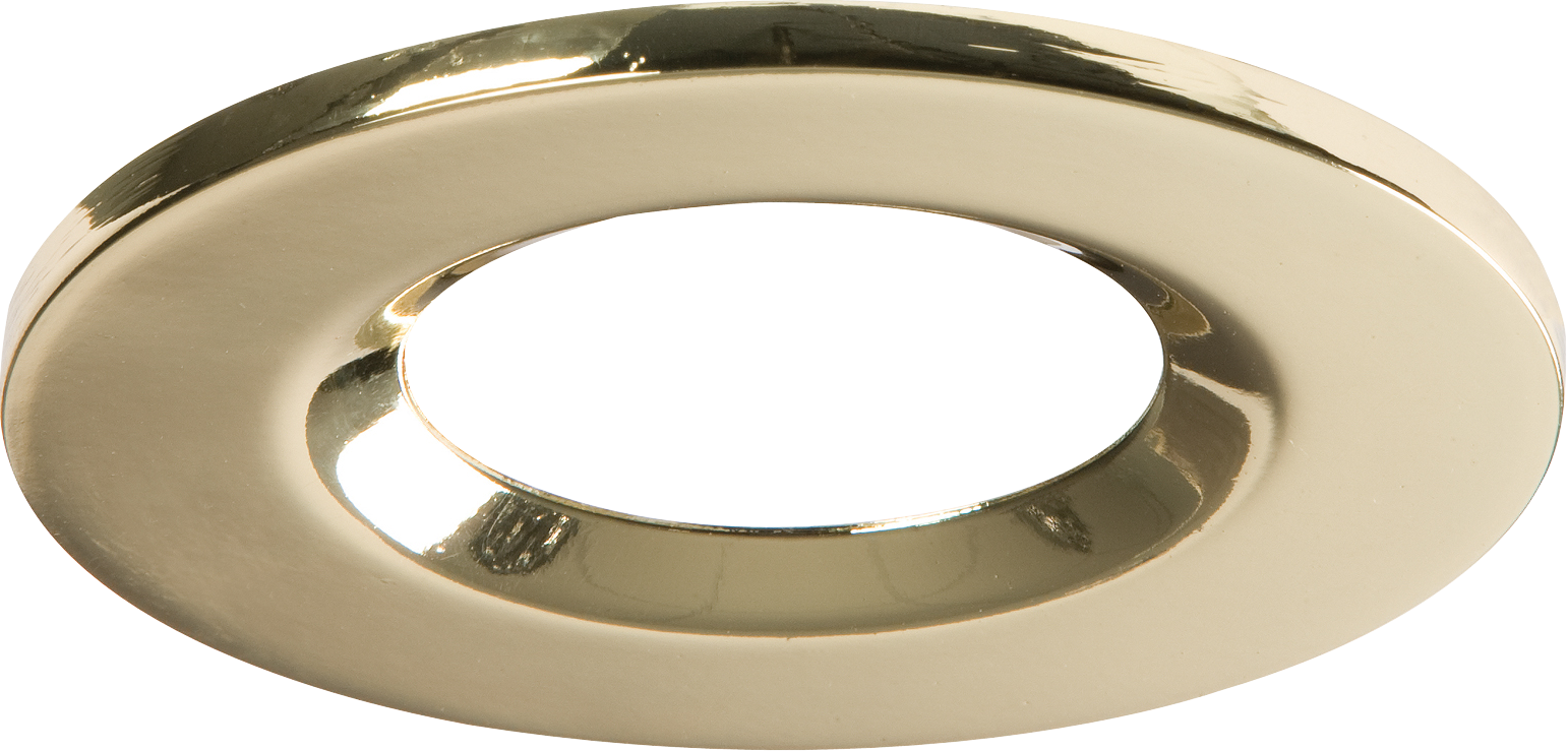 Traditional IP65 Round Fire Rated Bezels for FireKnight - Brass