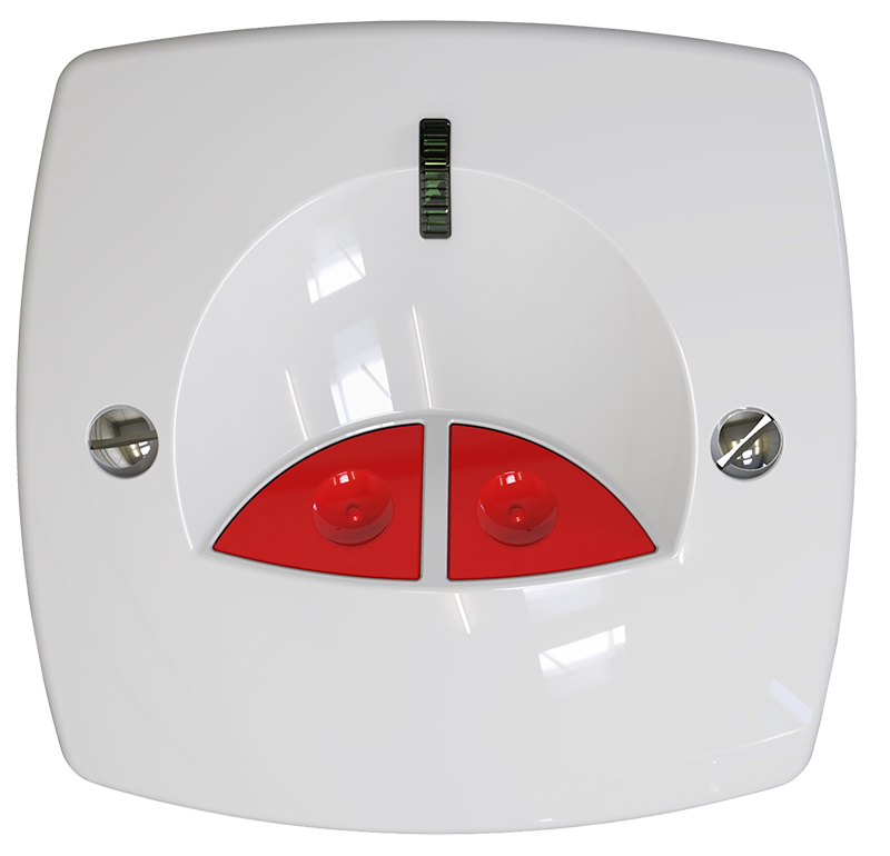 Panic Button & Key Personal Attack Hold-Up Device White Finish - Electronic Double Button