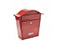 Classic Styled Post Steel Letter Box With Name Plate - Red