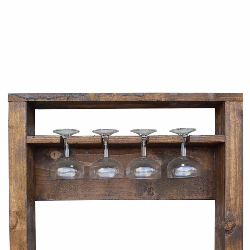 Handmade reclaimed Solid Wood Rustic Wine Rack