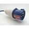 16A Blue Male - 16A Blue Female,  2.5mm Blue Lead - 25m