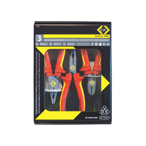 RedLine VDE Pliers Set - 3 Piece