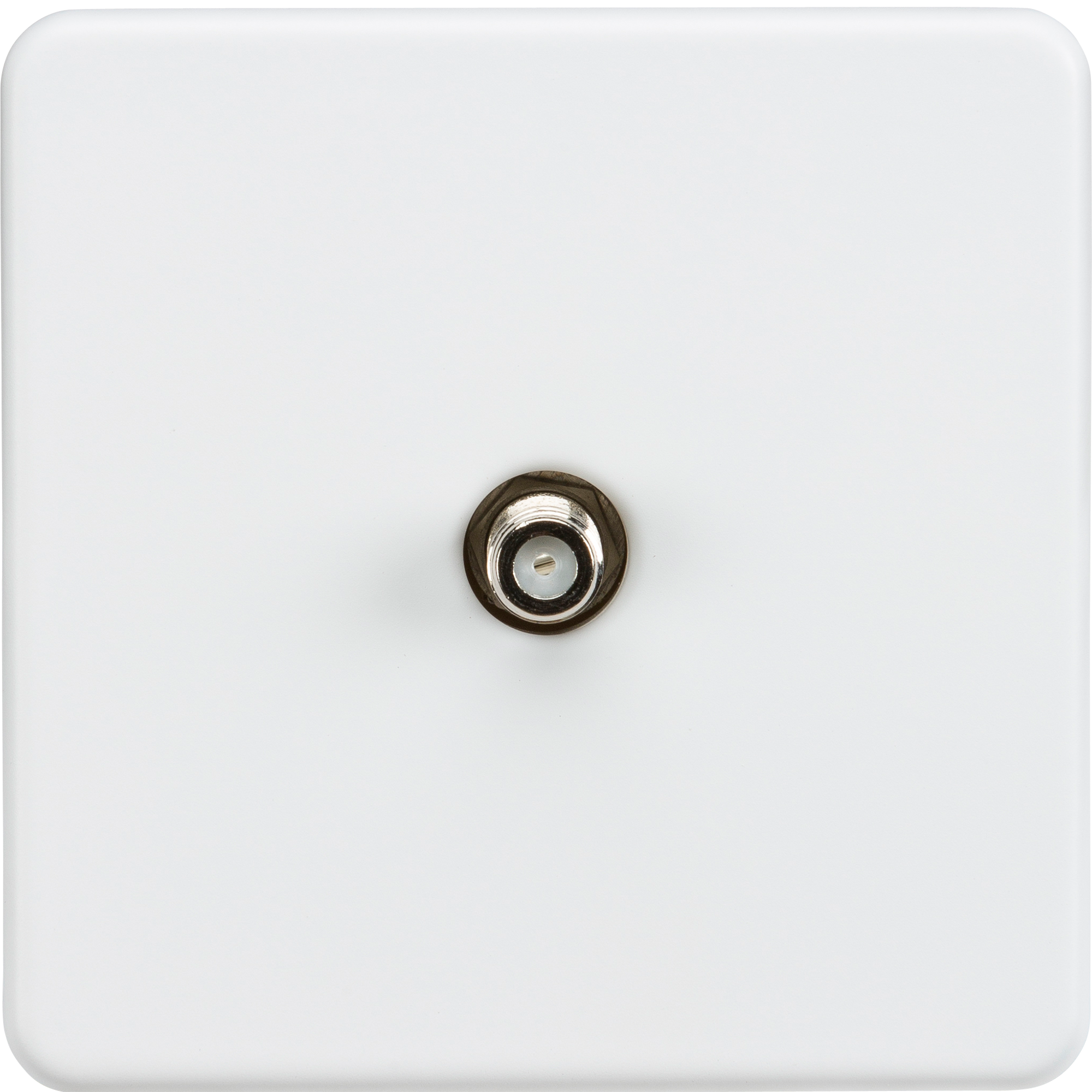 Screwless 1G SAT TV outlet (non-isolated) - Matt white