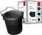 Ash Bucket with Lid - Black