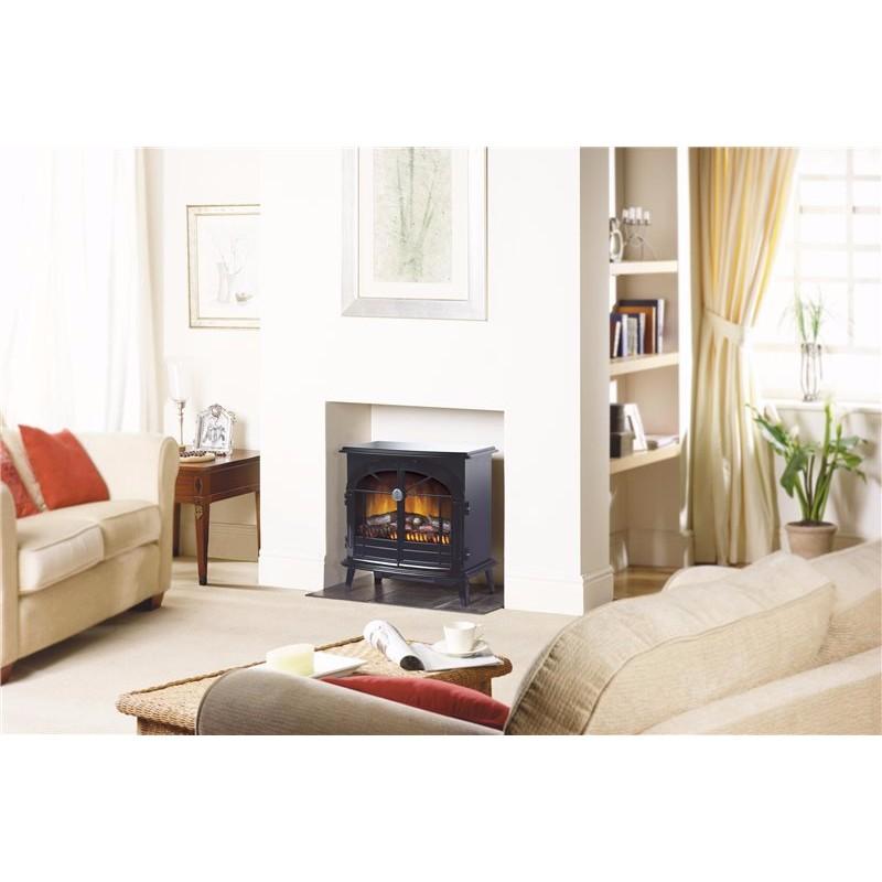 StockBridge 2kW Optiflame Electric Stove - Black