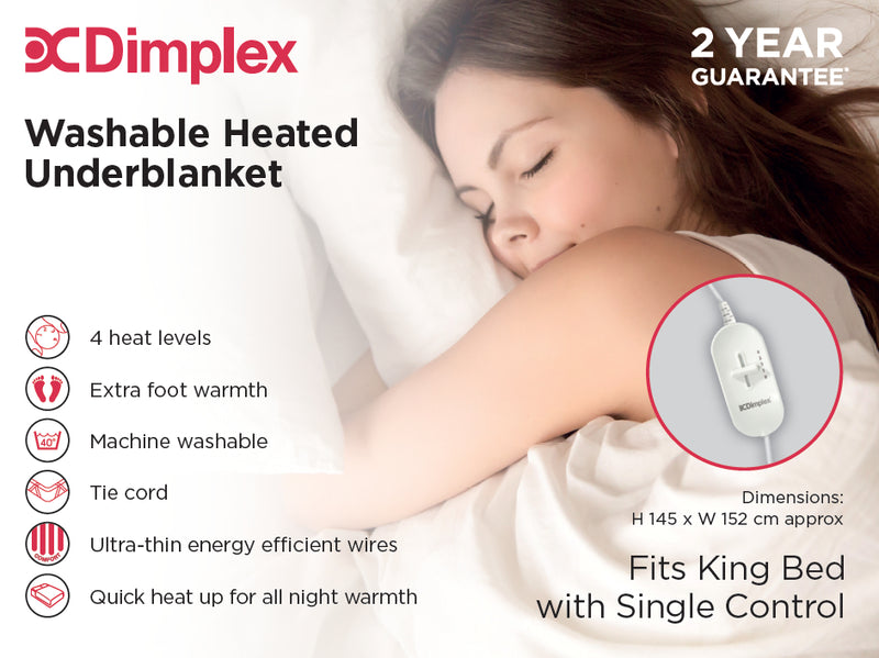 King Washable Heated Underblanket