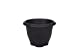 24cm Venetian Round Planter, Black