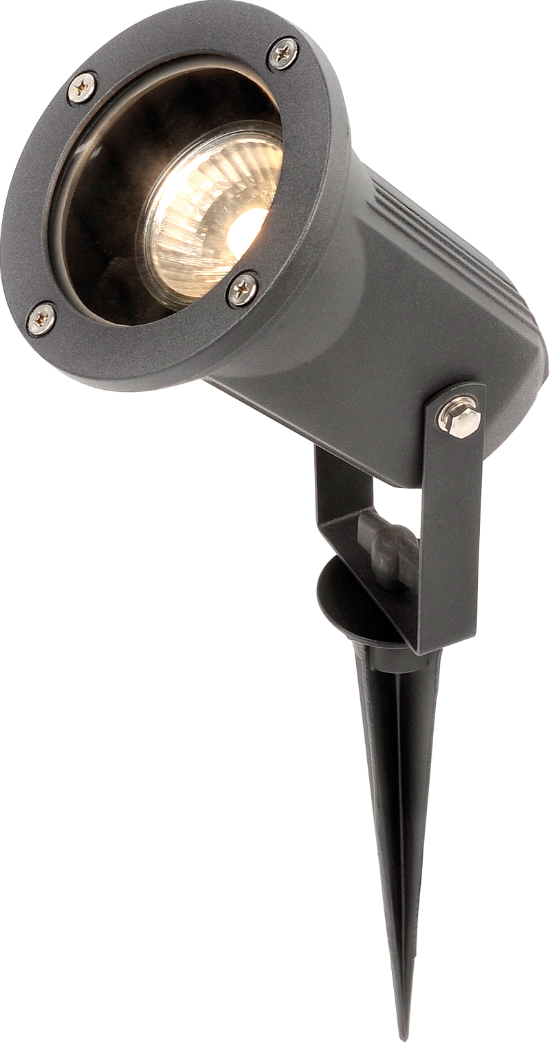 230V IP54 50W GU10 Directional Garden Spike/Wall Spotlight