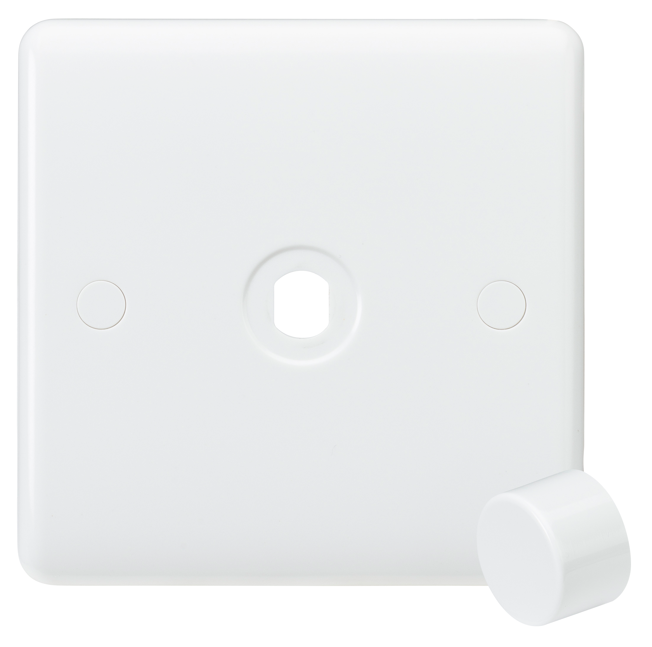 Curved Edge 1G Dimmer Plate with Matching Dimmer Cap