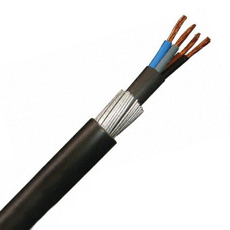 16mm 4 Core 94A Brown Black Grey Blue 6944X Steel Wire Armoured SWA Outdoor Mains Power Cable - 1m