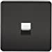 Screwless Matt Black Telephone Master Socket Flush Wall Socket