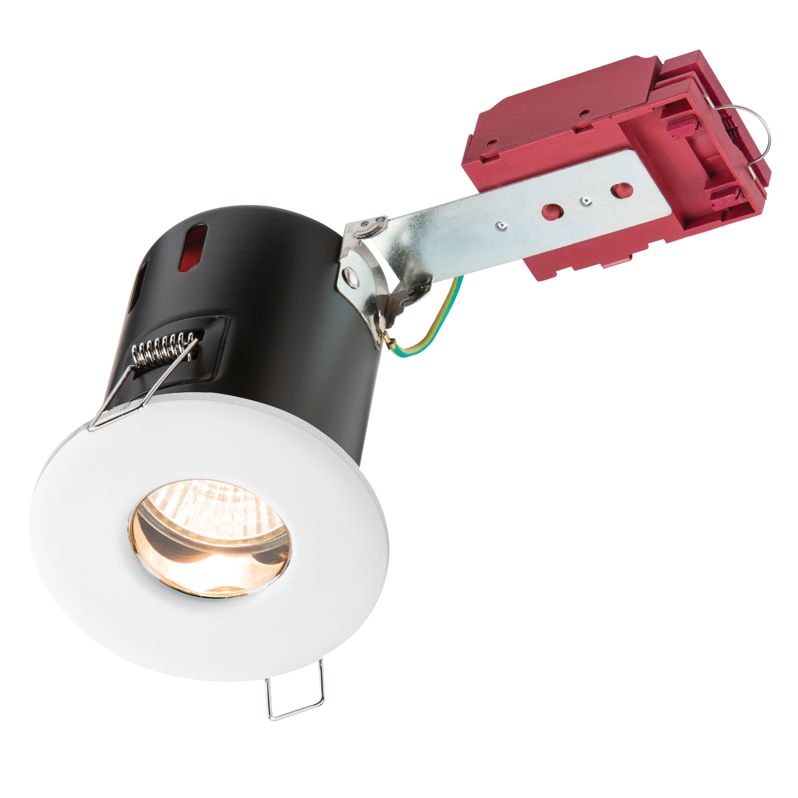 IP65 GU10 50W 230V LED IC Fire Rated Fixed Shower Downlight - White