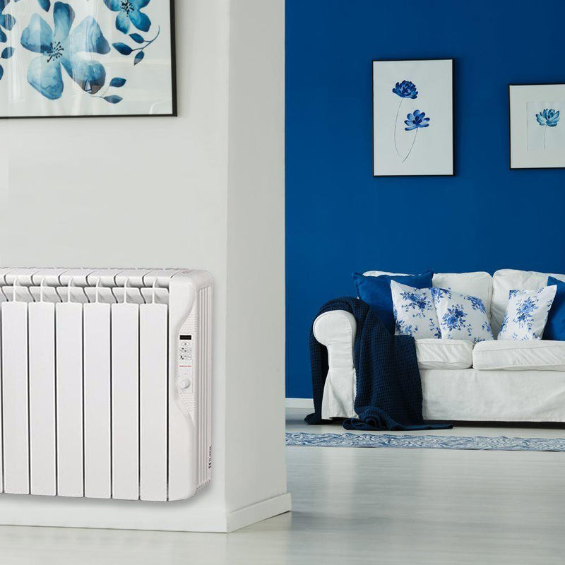 1kW 24 Hour Digital 8 Module Oil Filled Electric Panel Radiator Heater