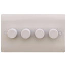 Sline 40-400W White 4G 2 Way 230V Electric Dimmer Switch Wall Plate