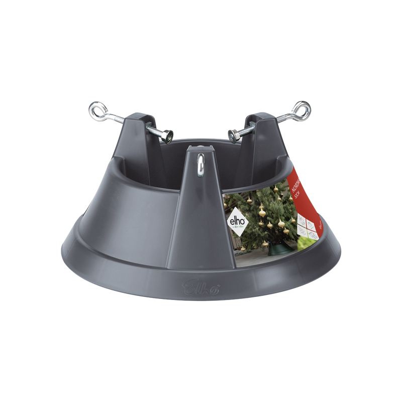 Elho Nordman 39 - Christmas Tree Stand - Anthracite - Indoor! - L 39.20 x W 39.20 x H 18.00 cm