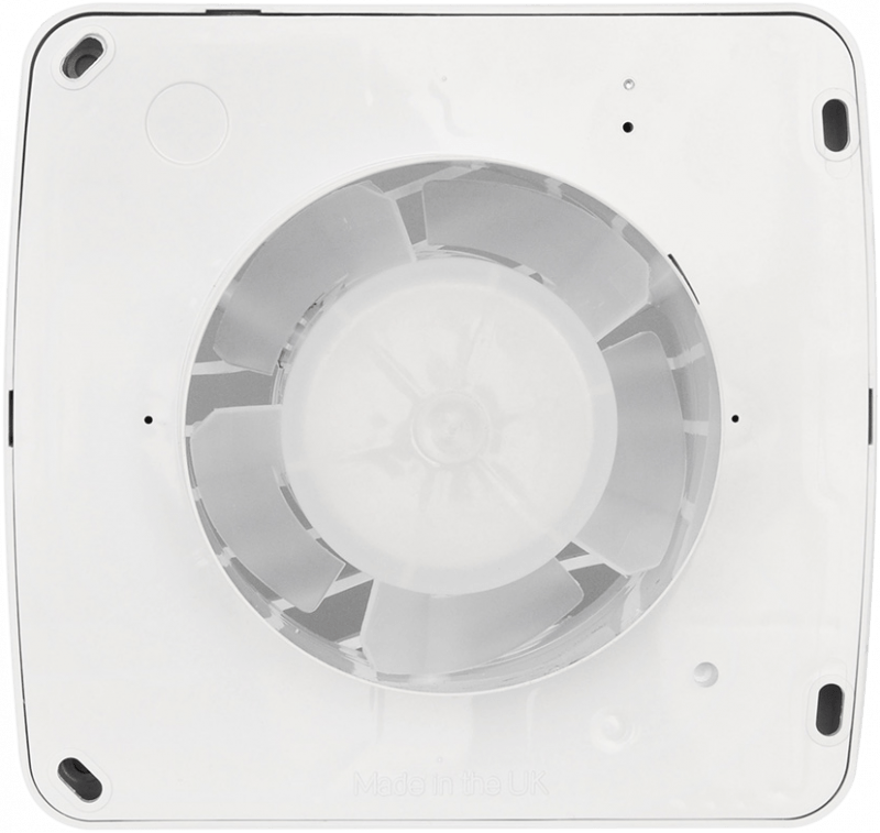 DX100T 4 100mm Square Bathroom Extractor Fan With Timer