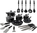 6 Piece Pan Set, Black