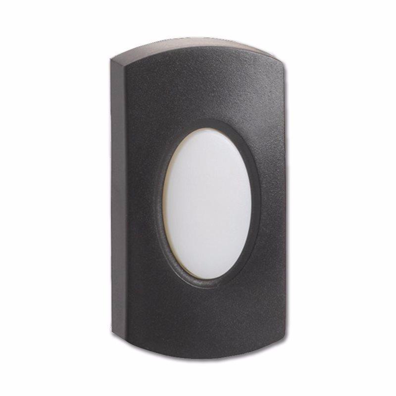 Wired Black Bell Push Doorbell Switch Transmitter Non-Illuminated