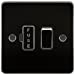 Flat Plate 13A switched fused spur unit - gunmetal