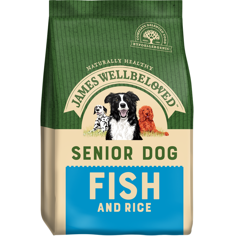 Complete Dry Senior Dog Food - Fish & Rice - 7.5KG