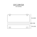 12V 2.2Ah Lead Acid Alarm Battery