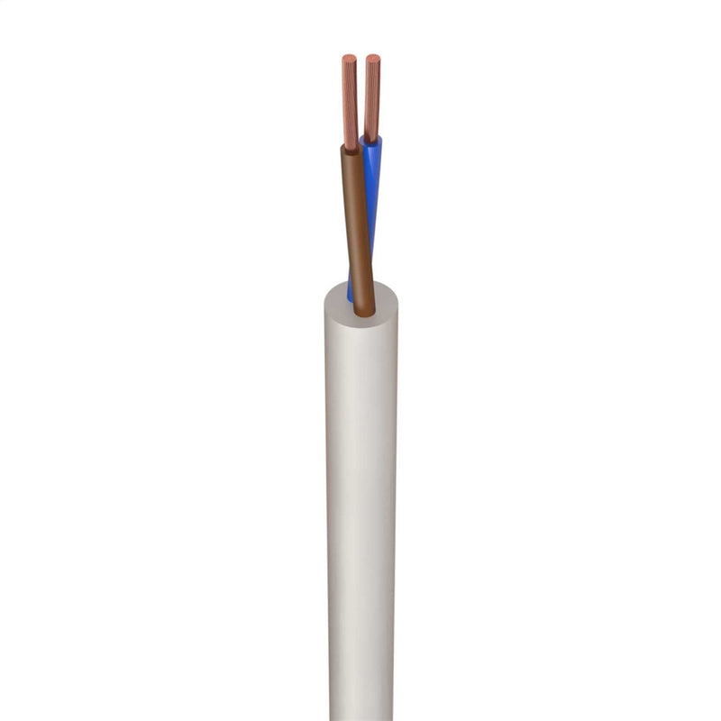 0.75mm 2C 2182Y White Flex - 50m