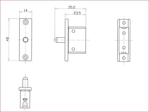 Mortice Push to Break Switch