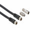 RG6 Satellite TV Cable with Coupler & Adapter, 2 Meter