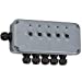 5 Gang IP66 Weatherproof Outdoor Push Switch Box with Neon