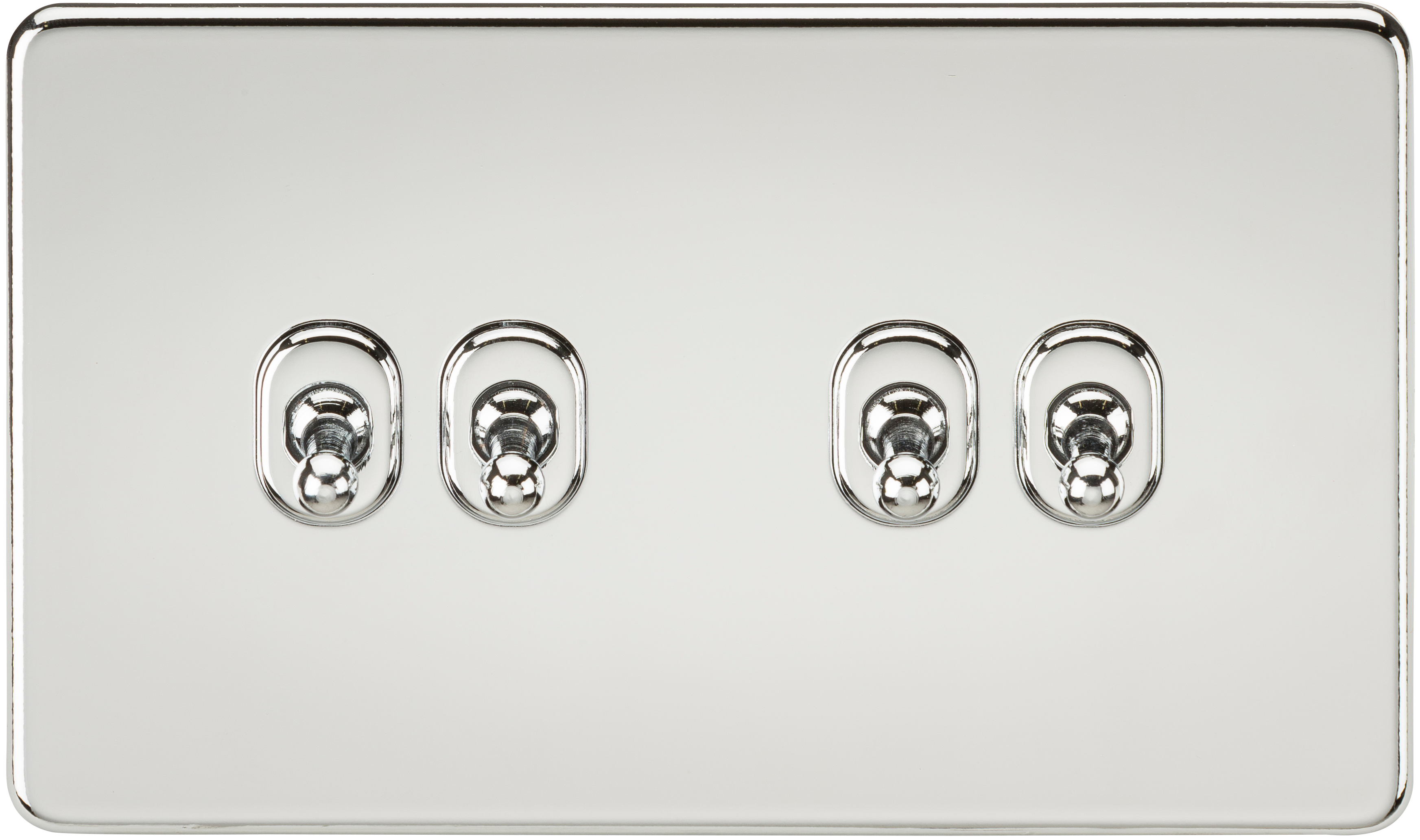 Screwless 10AX 4G 2-Way Toggle Switch - Polished Chrome
