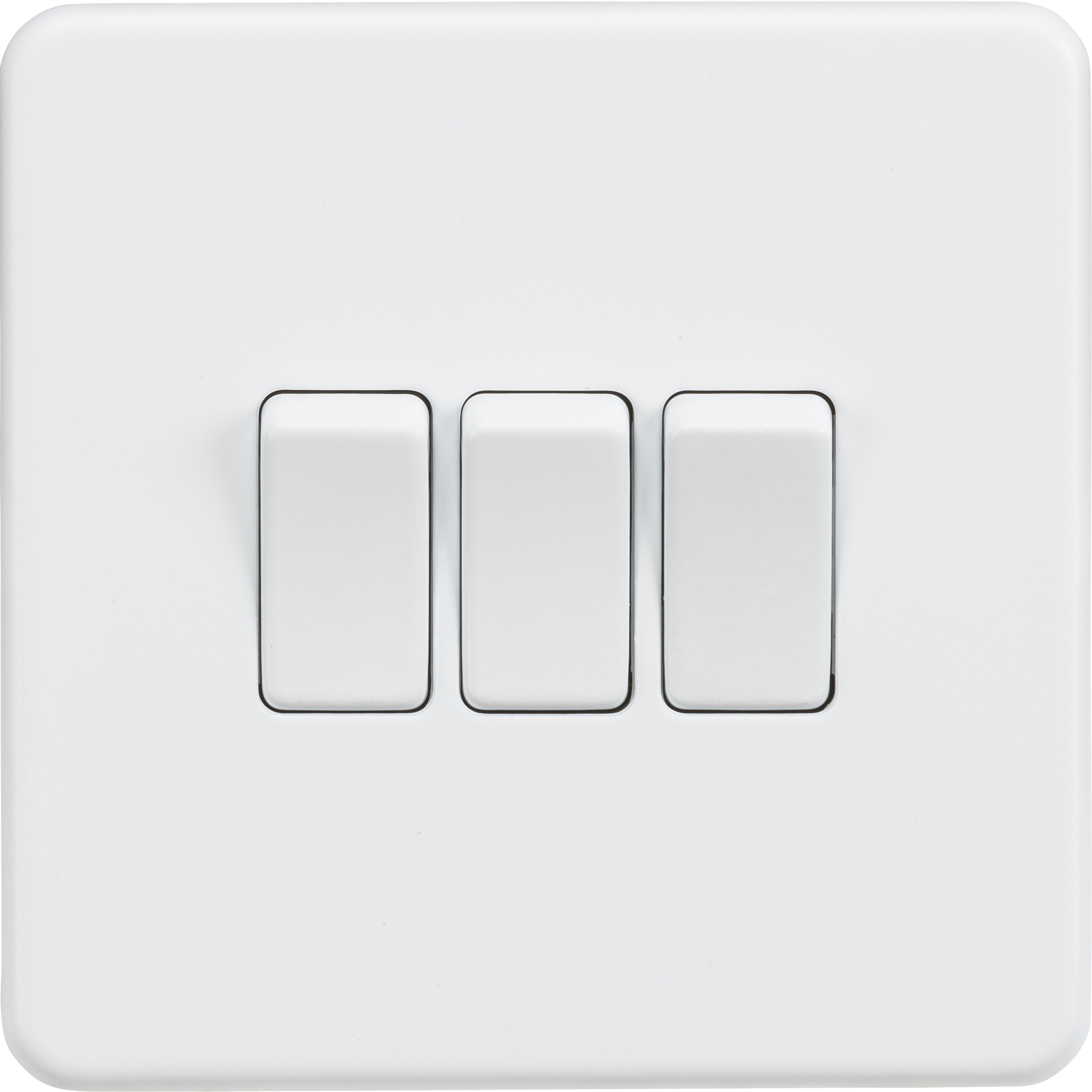 Screwless 10AX 3G 2-Way Switch - Matt White
