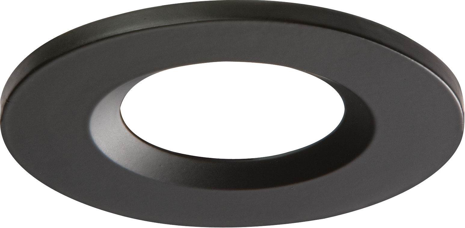 Traditional IP65 Round Fire Rated Bezels for FireKnight - Black