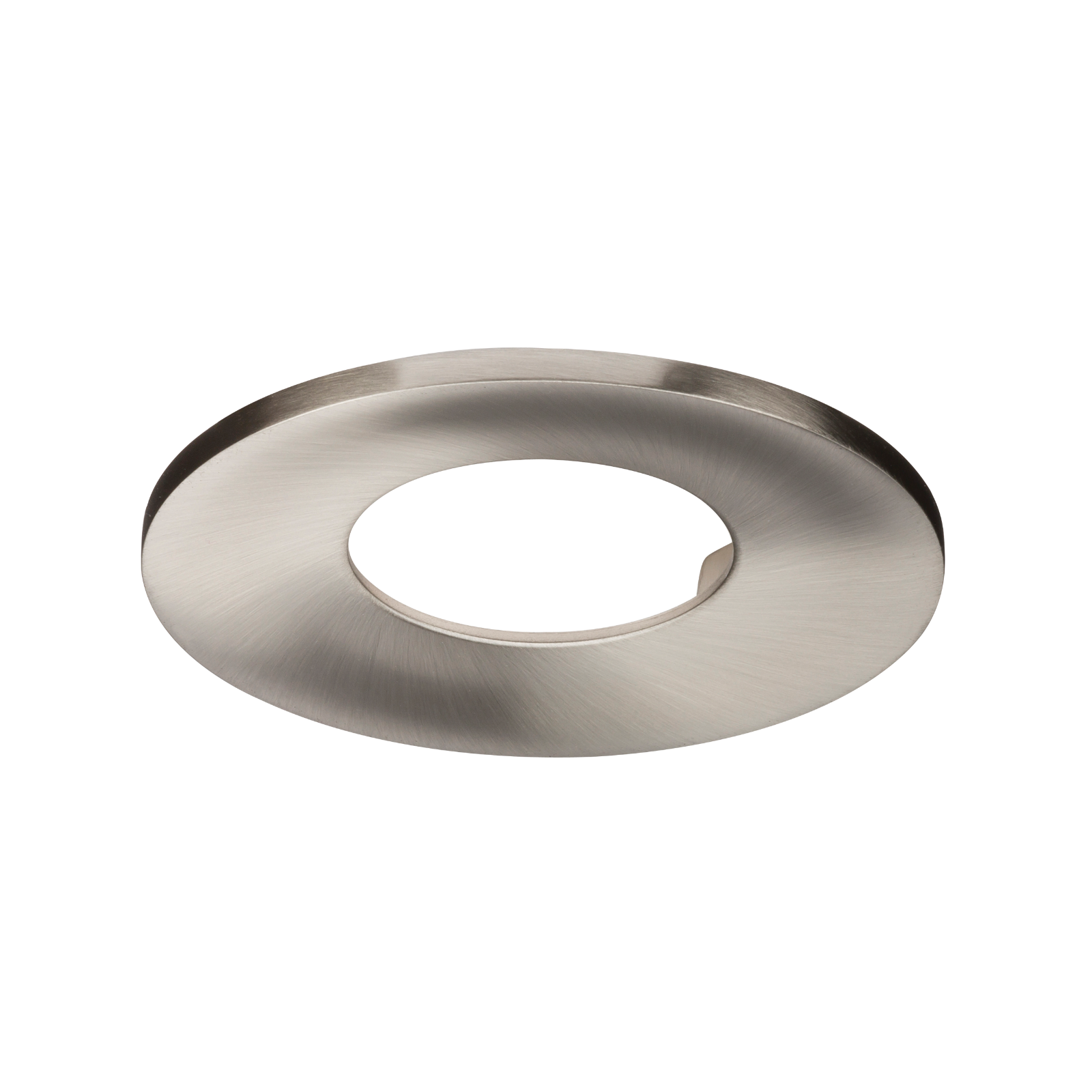 Traditional IP65 Round Fire Rated Bezels for Fixed ProKnight - Brushed Chrome