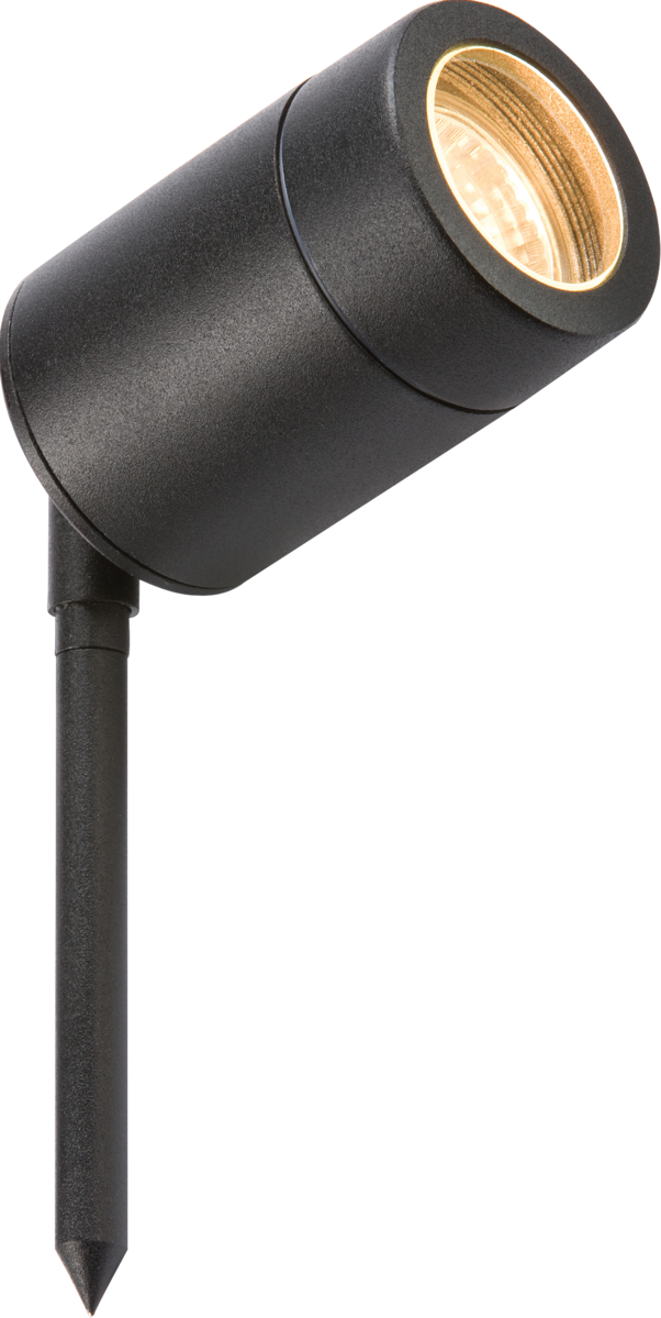 GU10 35W Garden Spike Light - Black Aluminium