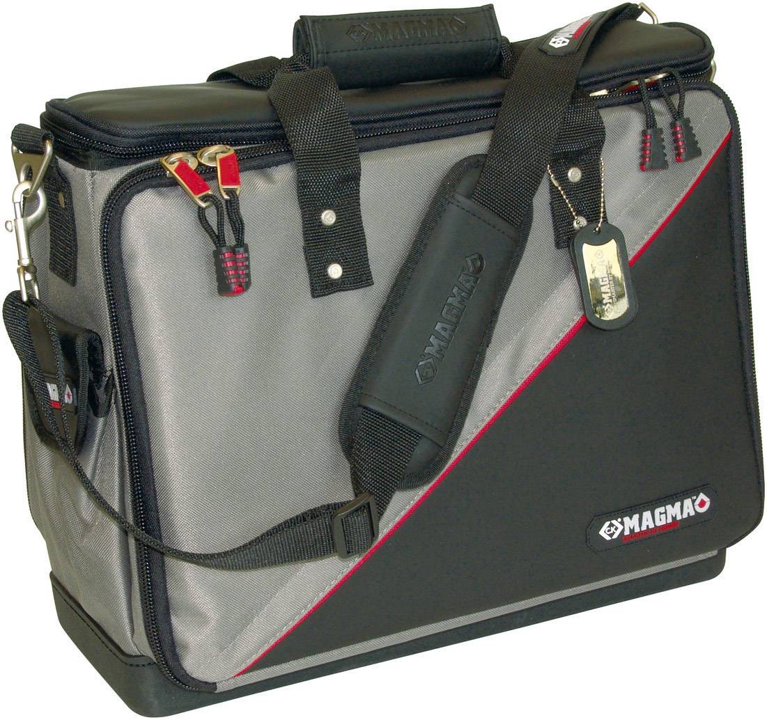 Black & Red Soft Technicians Electricians Tool Case Plus Storage Bag with Hard Waterproof Base