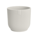 Vibes Fold 9cm Mini Round Plastic Indoor Plant Pot - Silky White