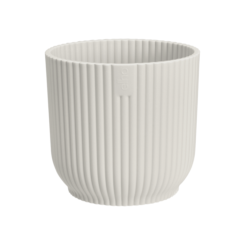 Vibes Fold 9cm Mini Round Plastic Indoor Plant Pot - Silky White