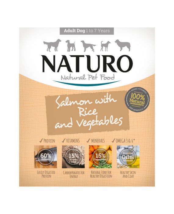 Adult Dog Salmon with Rice and Vegetables, 400g X7