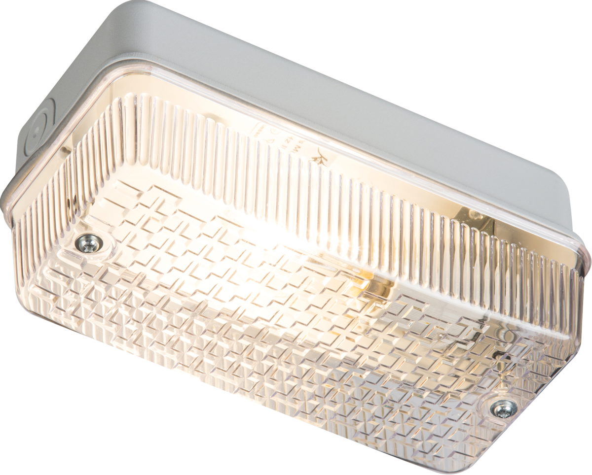 100W IP65 BC B22d Aluminium Base Polycarbonate Diffuser Bulkhead