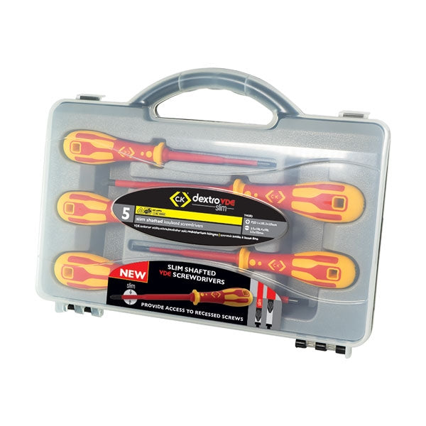 DextroVDE Slim Screwdriver Set of 5 PZ/SL