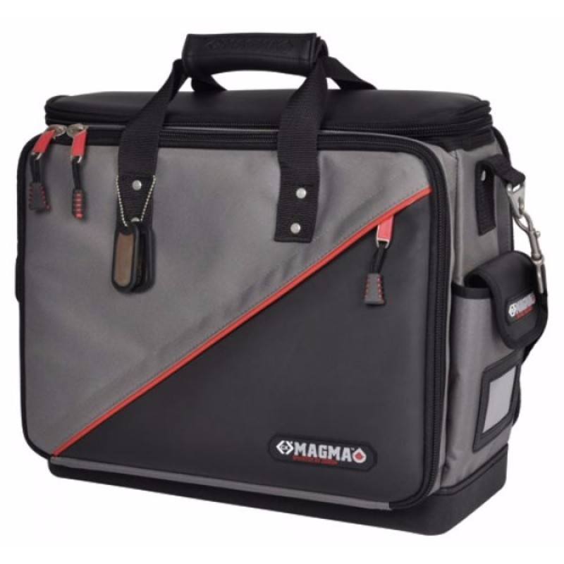 Black & Red Soft Technicians Electricians Tool Case Plus Storage Bag with Hard Waterproof Base