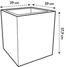 Vivo Next 40cm Square Plastic Indoor & Outdoor Planter - Living Concrete